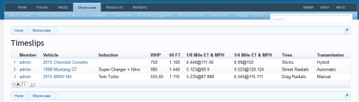 Vehicle Timeslip and Dyno Add-on for Showcase 1.1.0.0