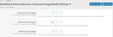 [OzzModz] Article Maximum Character/Image/Media Settings 2.0.0